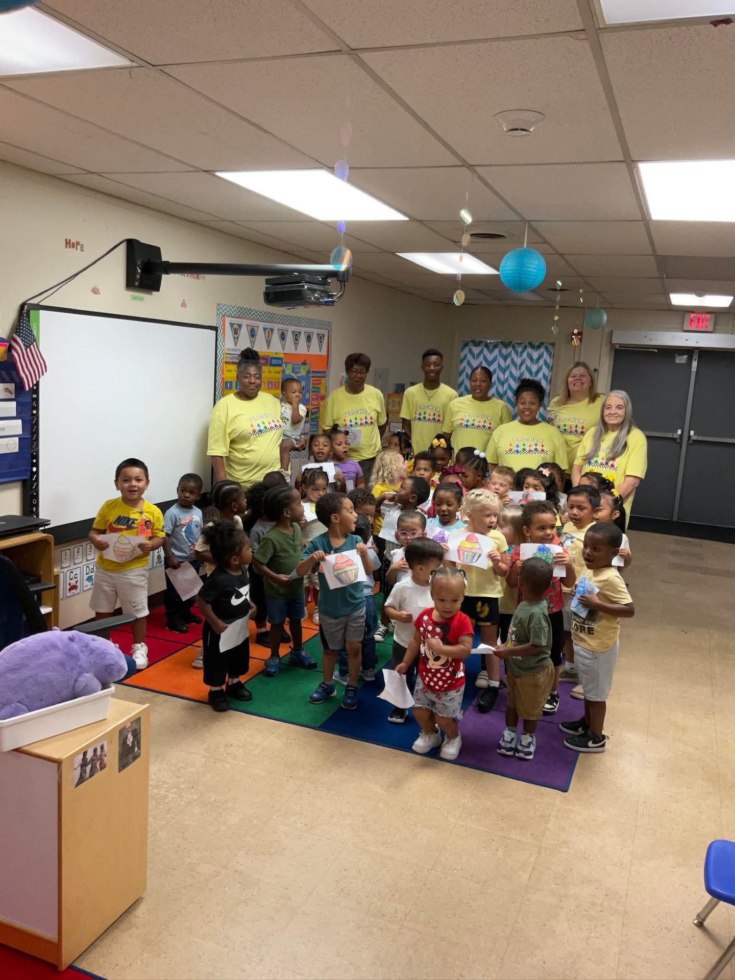 Teacher reading with children